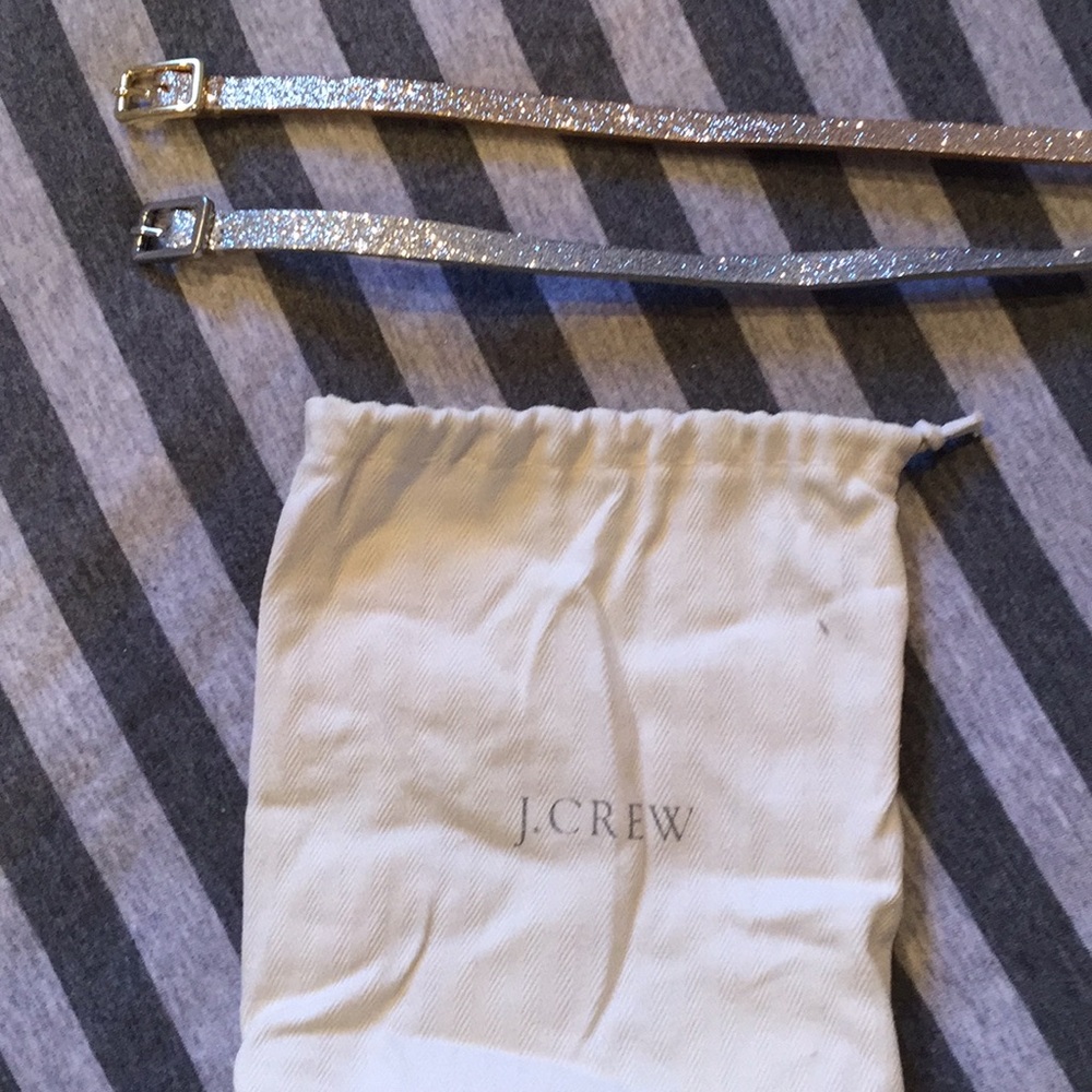 Set of Glittery J Crew Belts with Bag